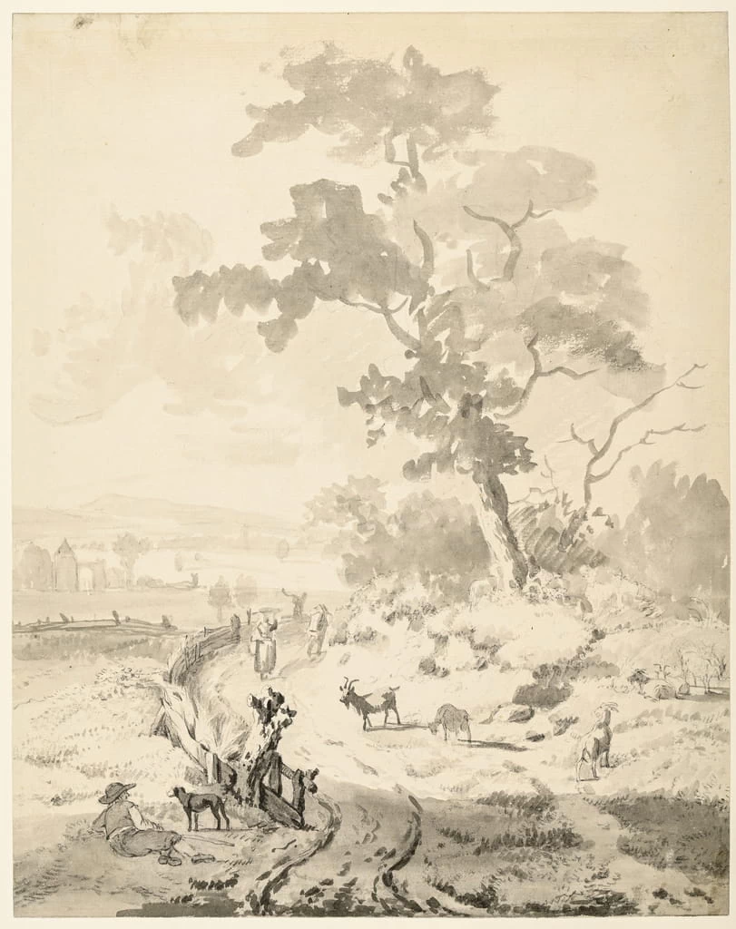 Balthasar Ommeganck - Paesaggio con grande albero
